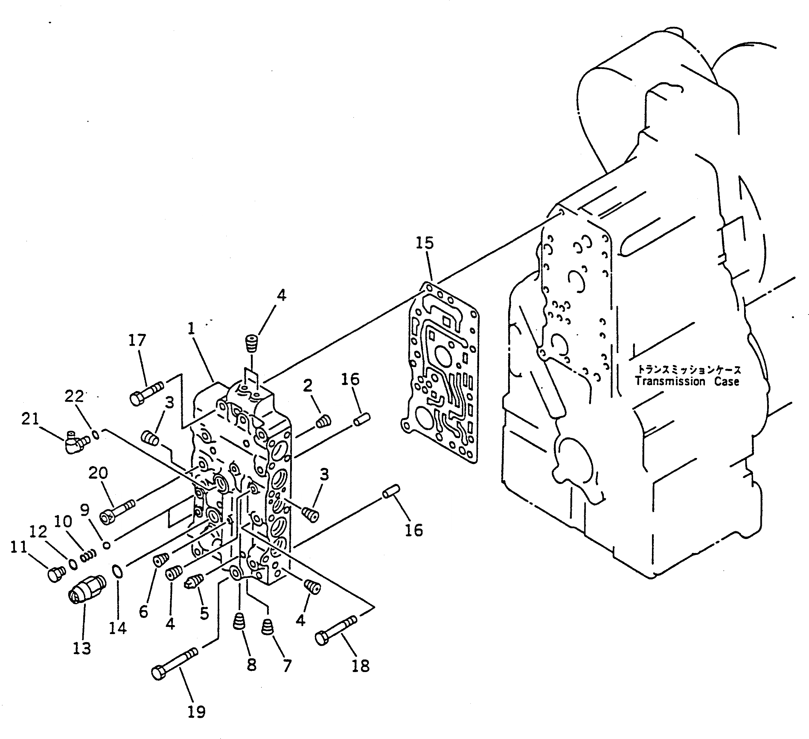 Схема запчастей Komatsu WA50-1 - КЛАПАН УПРАВЛЕНИЯ ТРАНСМИССИЕЙ (/)(№9-) ТРАНСМИССИЯ