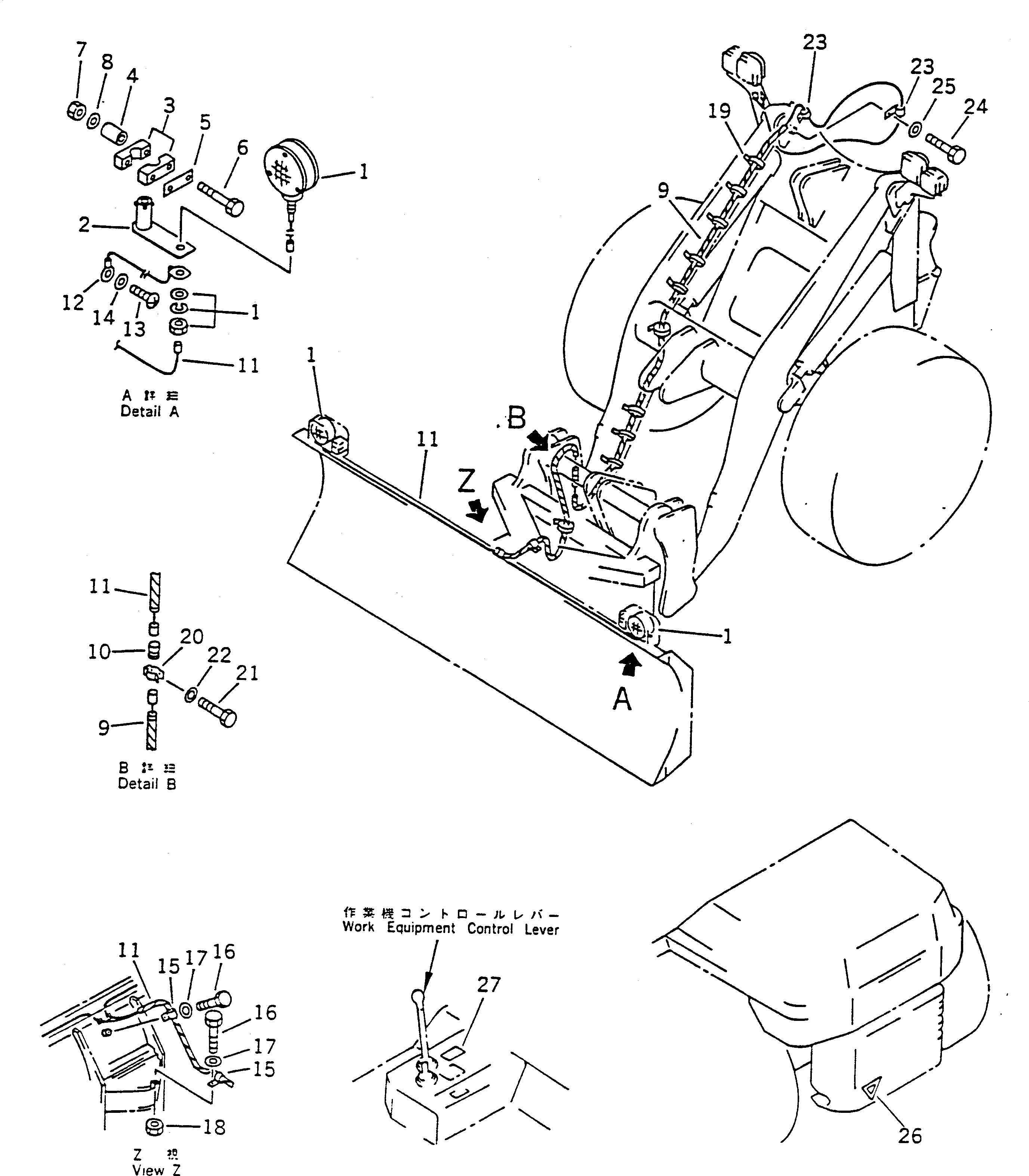 Схема запчастей Komatsu WA50-1 - VHICLE INСПЕЦ-ЯTION ЧАСТИ (ДЛЯ P.A.P) (ДЛЯ СОЕДИНИТ. УСТР-ВО)     (ДЛЯ ЯПОН.) СПЕЦ. APPLICATION ЧАСТИ