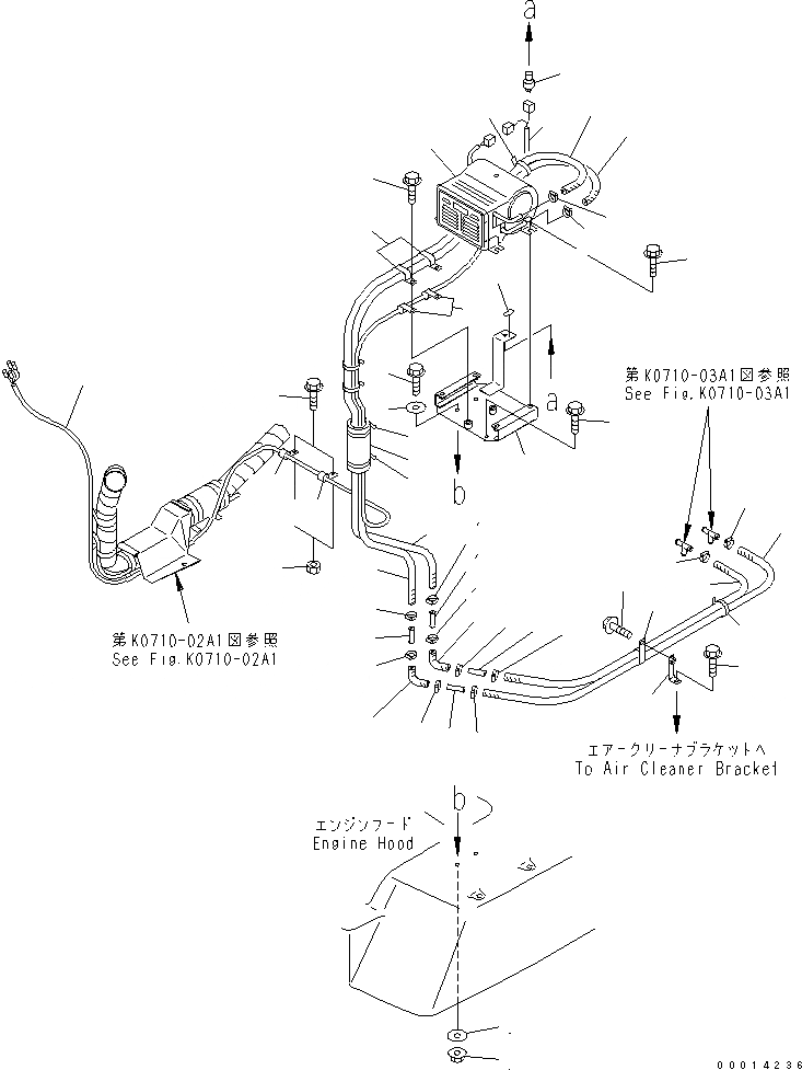 Схема запчастей Komatsu WA50-3-CB - ДОПОЛН. ОБОГРЕВАТ КАБИНА ОПЕРАТОРА И СИСТЕМА УПРАВЛЕНИЯ