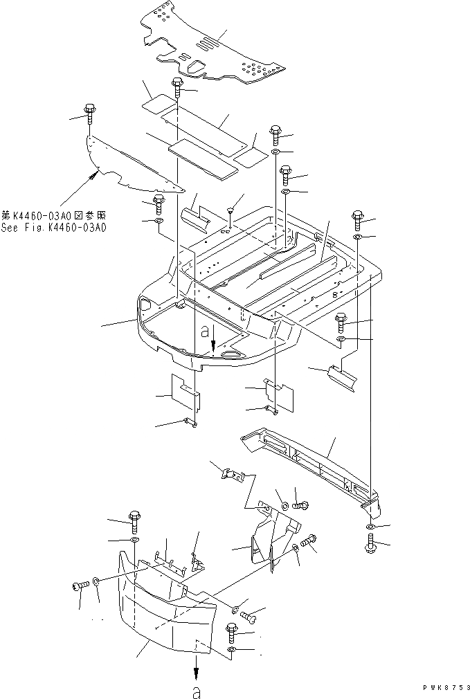 Схема запчастей Komatsu WA50-3 - ОСНОВН. КОНСТРУКЦИЯ (С СИСТЕМОЙ ROPS) (СЕВ. АМЕРИКА СПЕЦ-Я.)(№-999) КАБИНА ОПЕРАТОРА И СИСТЕМА УПРАВЛЕНИЯ
