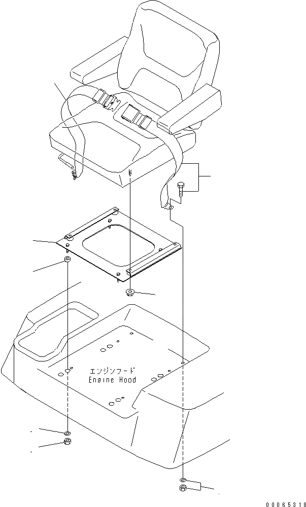 Схема запчастей Komatsu WA50-3 - РЕМЕНЬ БЕЗОПАСНОСТИ (78MM) КАБИНА ОПЕРАТОРА И СИСТЕМА УПРАВЛЕНИЯ