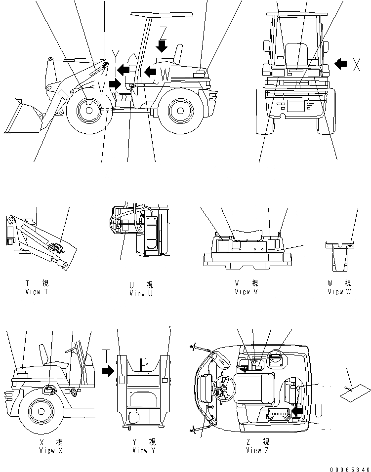 Схема запчастей Komatsu WA50-3 - МАРКИРОВКА (СЕВ. АМЕРИКА СПЕЦ-Я.) МАРКИРОВКА