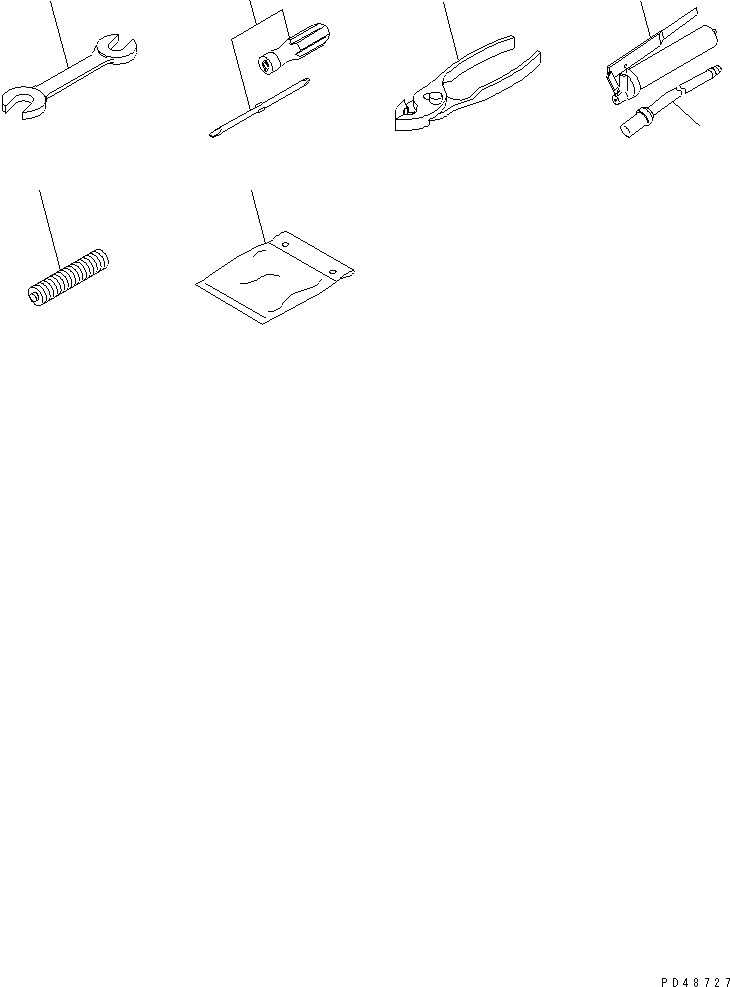 Схема запчастей Komatsu WA50-3-X - ИНСТРУМЕНТ АКСЕССУАРЫ И ИНСТРУМЕНТ
