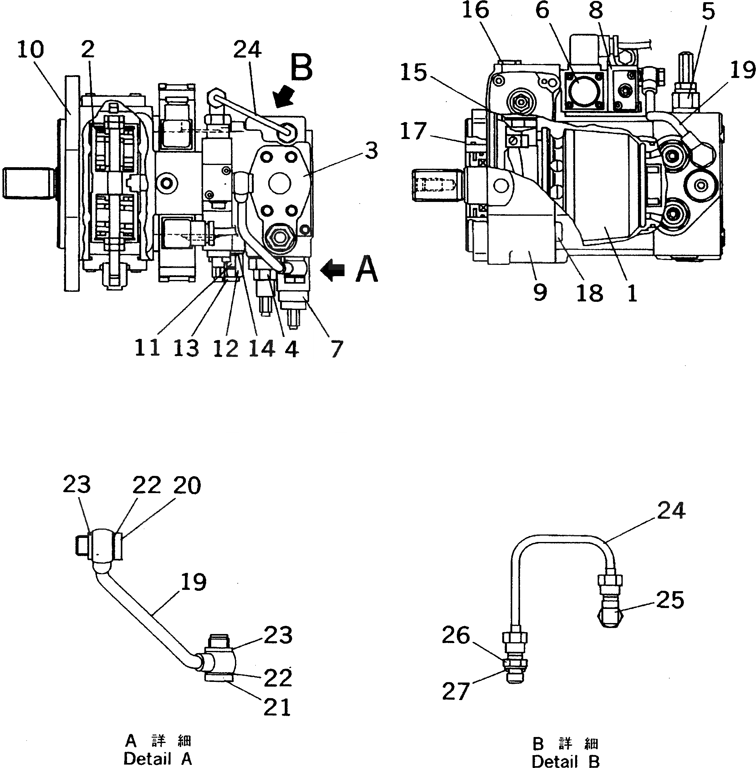 Схема запчастей Komatsu WA50-3-X - ОСНОВН. НАСОС (ПОРШЕНЬ НАСОС ВНУТР. ЧАСТИ)(№-) ОСНОВН. КОМПОНЕНТЫ И РЕМКОМПЛЕКТЫ