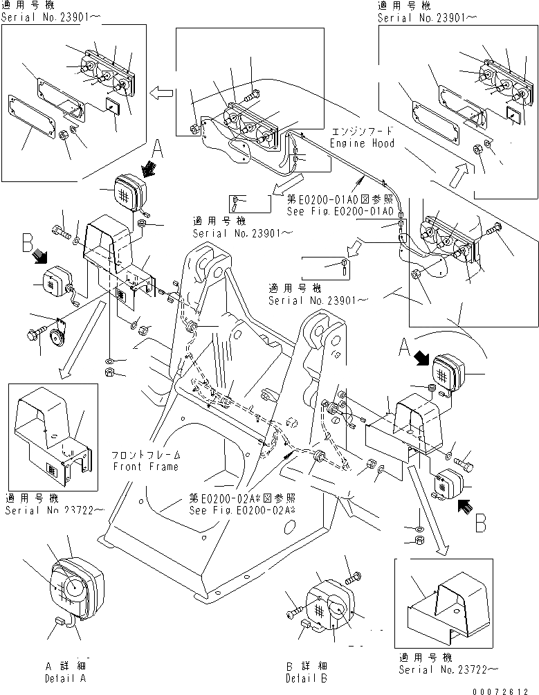 Схема запчастей Komatsu WA50-3 - ПЕРЕДН. ОСВЕЩЕНИЕ И HONE ЭЛЕКТРИКА