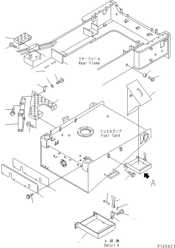 Схема запчастей Komatsu WA500-3 - ТОПЛИВН. БАК. (АКСЕССУАРЫ) (ДЛЯ EC) ТОПЛИВН. БАК. AND КОМПОНЕНТЫ