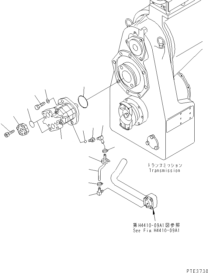 Схема запчастей Komatsu WA500-3 - ГИДРОТРАНСФОРМАТОР И ТРАНСМИССИЯ (НАСОС И ДРЕНАЖН. ТРУБЫ) (С ЭКСТРЕНН. УПРАВЛ.) ГИДРОТРАНСФОРМАТОР И ТРАНСМИССИЯ