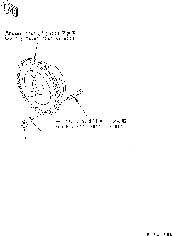 Схема запчастей Komatsu WA500-3 - ПЕРЕДНИЙ МОСТ (КОЛЕСА ОБОД КОЛЕСА ЭЛЕМЕНТЫ КРЕПЛЕНИЯ)(№-.) ГИДРОТРАНСФОРМАТОР И ТРАНСМИССИЯ