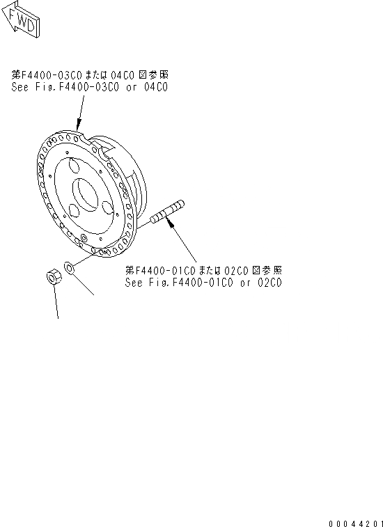 Схема запчастей Komatsu WA500-3 - ПЕРЕДНИЙ МОСТ (КОЛЕСА ОБОД КОЛЕСА ЭЛЕМЕНТЫ КРЕПЛЕНИЯ)(№.-) ГИДРОТРАНСФОРМАТОР И ТРАНСМИССИЯ