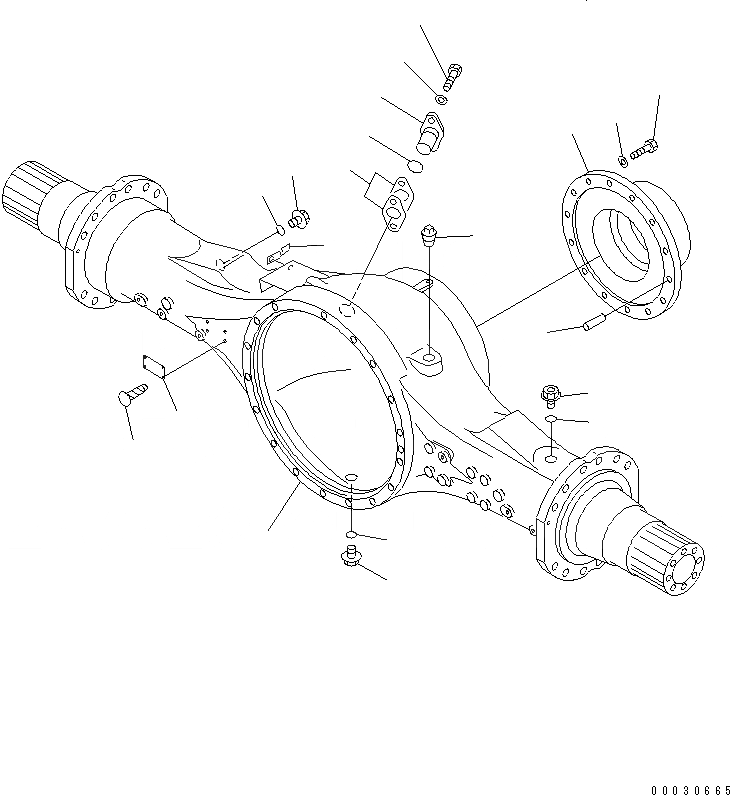 Схема запчастей Komatsu WA500-3 - ЗАДН. МОСТ (КОЖУХ) (ТОРМОЗ. ОХЛАЖД-Е) (КРОМЕ ЯПОН.)(№-.) ГИДРОТРАНСФОРМАТОР И ТРАНСМИССИЯ