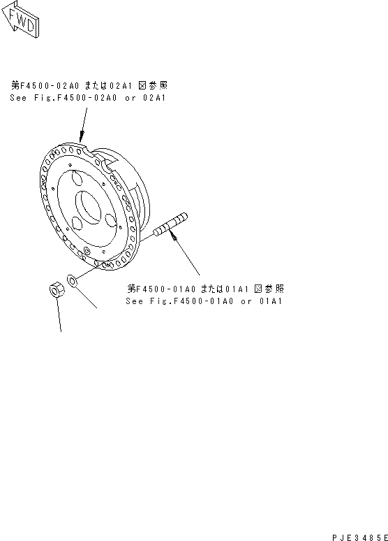 Схема запчастей Komatsu WA500-3 - ЗАДН. МОСТ (КОЛЕСА ОБОД КОЛЕСА ЭЛЕМЕНТЫ КРЕПЛЕНИЯ)(№-.) ГИДРОТРАНСФОРМАТОР И ТРАНСМИССИЯ