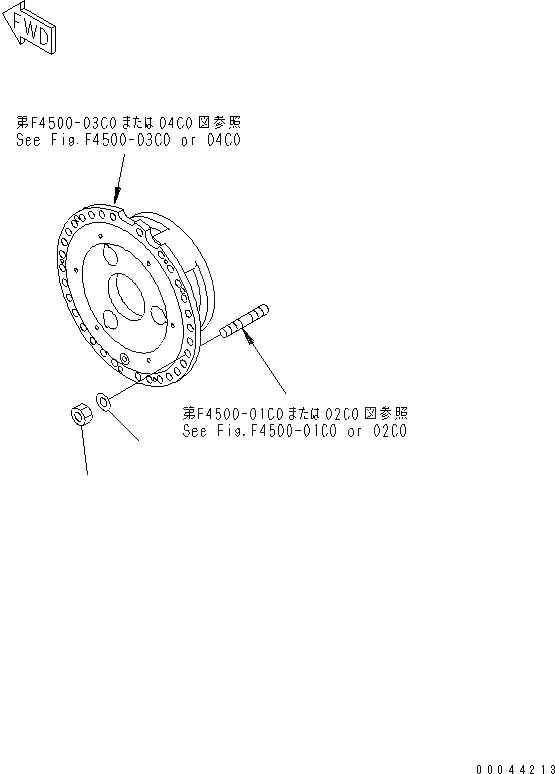 Схема запчастей Komatsu WA500-3 - ЗАДН. МОСТ (КОЛЕСА ОБОД КОЛЕСА ЭЛЕМЕНТЫ КРЕПЛЕНИЯ)(№.-) ГИДРОТРАНСФОРМАТОР И ТРАНСМИССИЯ
