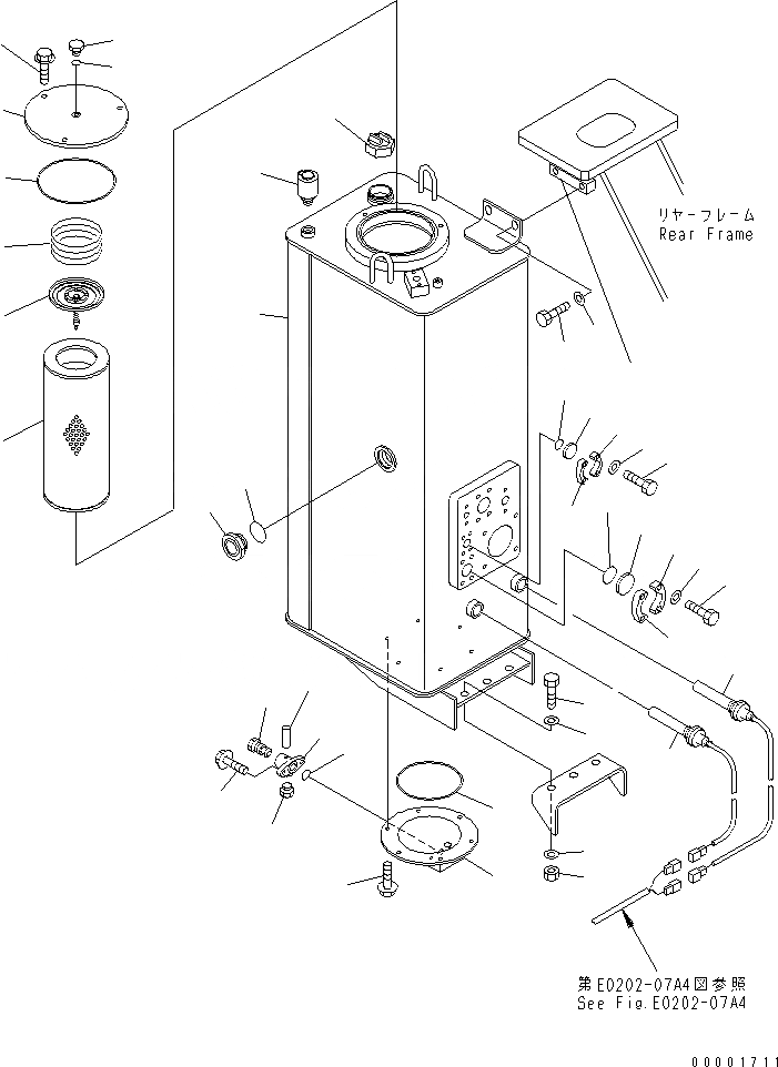 Схема запчастей Komatsu WA500-3 - ГИДР. БАК. (МАСЛ. ОБОГРЕВАТЕЛЬ.) (МОРОЗОУСТОЙЧИВ. СПЕЦ-Я СПЕЦ-Я¤)(№-) ГИДРАВЛИКА