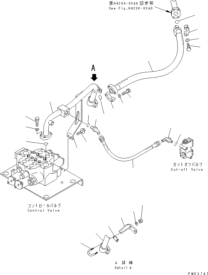Схема запчастей Komatsu WA500-3 - ГИДРАВЛ ЛИНИЯ (ПОГРУЗ. НАСОС - УПРАВЛЯЮЩ. КЛАПАН¤ /) (С ECSS)(№-89) ГИДРАВЛИКА