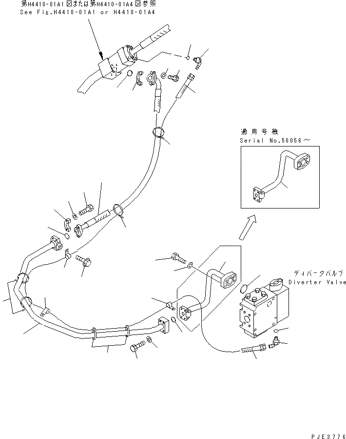 Схема запчастей Komatsu WA500-3 - ГИДРОЛИНИЯ РУЛЕВОГО УПРАВЛЕНИЯ (ГЛАВН. ЛИНИЯ) (С ЭКСТРЕНН. УПРАВЛ.) ГИДРАВЛИКА