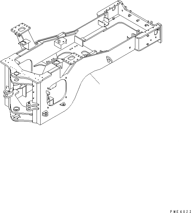 Схема запчастей Komatsu WA500-3 - ЗАДН. РАМА (ДЛЯ EC) ОСНОВНАЯ РАМА И ЕЕ ЧАСТИ
