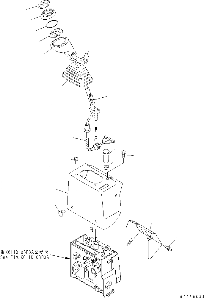 Схема запчастей Komatsu WA500-3 - СИДЕНЬЕ ОПЕРАТОРА (KNOB И КОМПОНЕНТЫ) (С УПРАВЛЕНИЕМ ДЖОЙСТИКОМ)(№8-) КАБИНА ОПЕРАТОРА И СИСТЕМА УПРАВЛЕНИЯ
