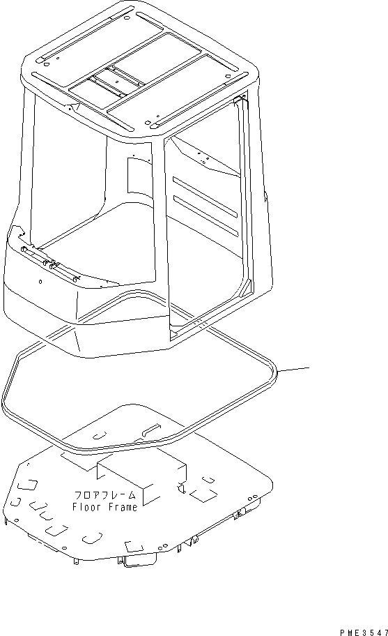Схема запчастей Komatsu WA500-3 - КАБИНА (ЭЛЕМЕНТЫ КРЕПЛЕНИЯ) (ДЛЯ EC) КАБИНА ОПЕРАТОРА И СИСТЕМА УПРАВЛЕНИЯ
