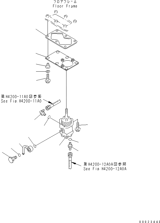 Схема запчастей Komatsu WA500-3 - ПОЛ SUB (ЛИНИЯ КЛАПАНА PPC) (MONO РЫЧАГ ТИП)(№9-) КАБИНА ОПЕРАТОРА И СИСТЕМА УПРАВЛЕНИЯ