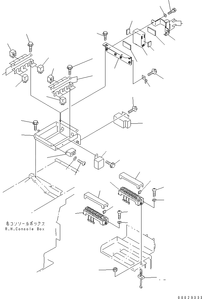 Схема запчастей Komatsu WA500-3 - ПОЛ SUB (РЕЛЕ И ПРЕДОХРАНИТЕЛИ) (ДЛЯ ОБСТАНОВКА)(№-) КАБИНА ОПЕРАТОРА И СИСТЕМА УПРАВЛЕНИЯ