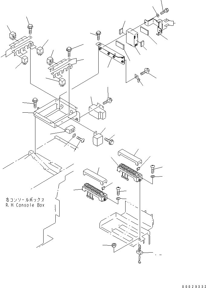 Схема запчастей Komatsu WA500-3 - ПОЛ Э/ПРОВОДКА (РЕЛЕ И ПРЕДОХРАНИТЕЛИ) (КРОМЕ ЯПОН.)(№9-) КАБИНА ОПЕРАТОРА И СИСТЕМА УПРАВЛЕНИЯ