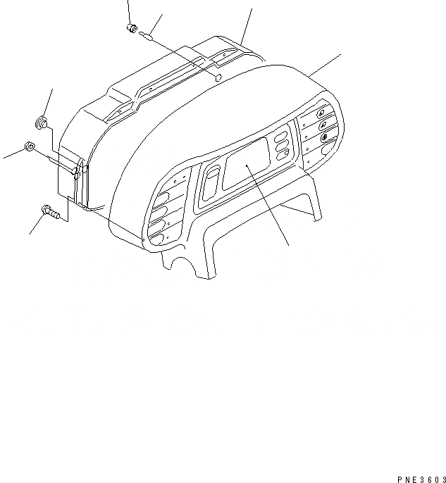 Схема запчастей Komatsu WA500-3 - ОСНОВН. МОНИТОР (ВНУТР. ЧАСТИ) (КРОМЕ ЯПОН.) КАБИНА ОПЕРАТОРА И СИСТЕМА УПРАВЛЕНИЯ