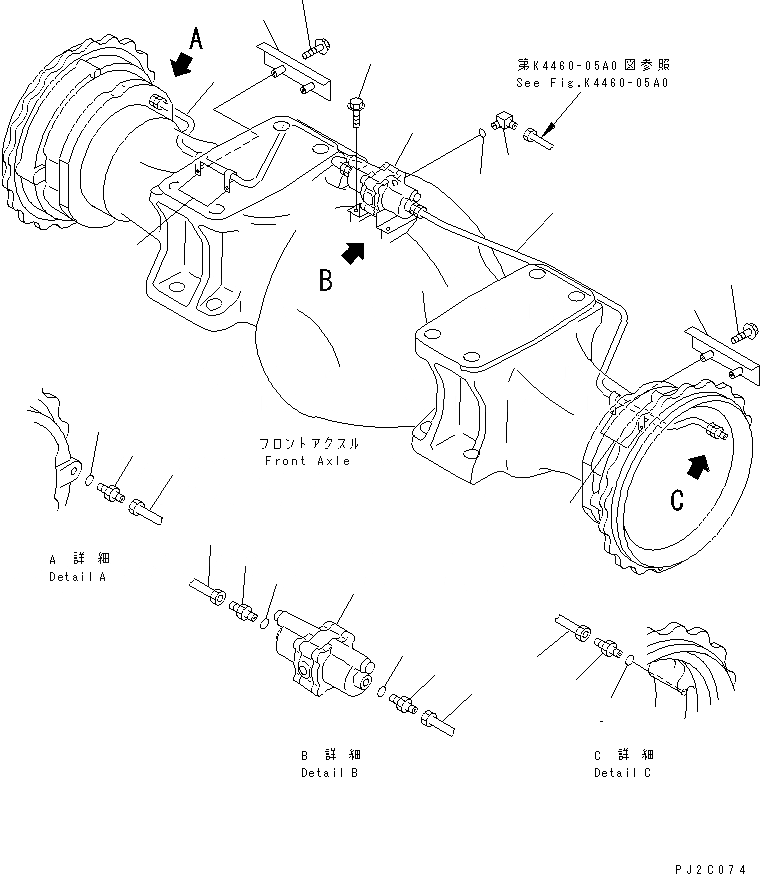 Схема запчастей Komatsu WA500-3 - ТОРМОЗНАЯ ГИДРОЛИНИЯ (ПЕРЕДНИЙ МОСТ ЛИНИЯ) КАБИНА ОПЕРАТОРА И СИСТЕМА УПРАВЛЕНИЯ