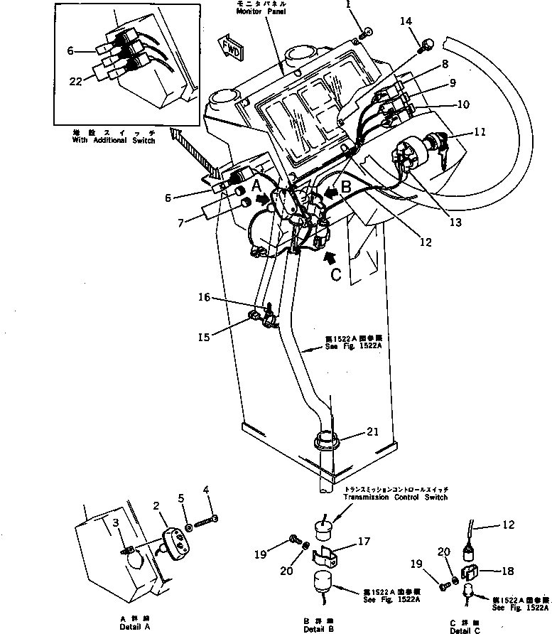 Схема запчастей Komatsu WA500-1 - ПАНЕЛЬ ПРИБОРОВ (СПЕЦ-Я TBG)(№-) КОМПОНЕНТЫ ДВИГАТЕЛЯ И ЭЛЕКТРИКА