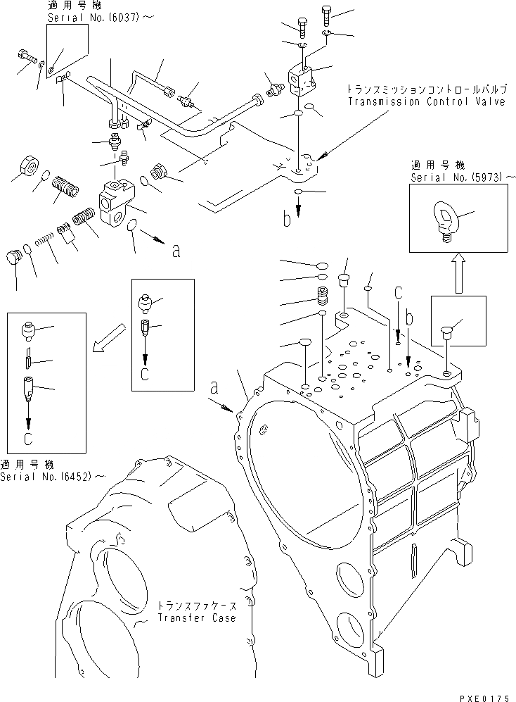 Схема запчастей Komatsu WA500-1 - КОРПУС ТРАНСМИССИИ(№(9)-) ГИДРОТРАНСФОРМАТОР И ТРАНСМИССИЯ