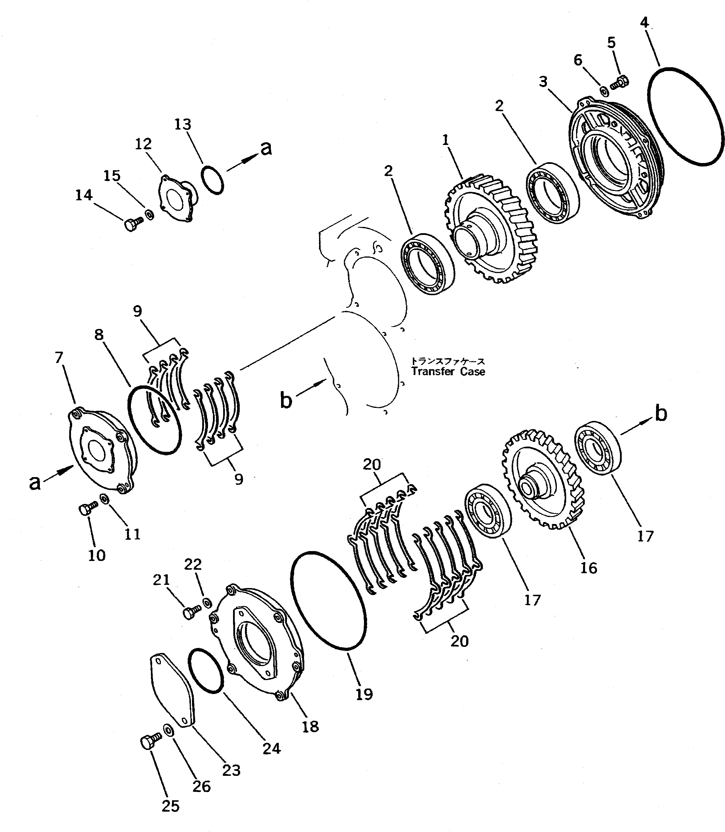 Схема запчастей Komatsu WA500-1 - ПЕРЕДАЧА ПРИВОД(№-) ГИДРОТРАНСФОРМАТОР И ТРАНСМИССИЯ
