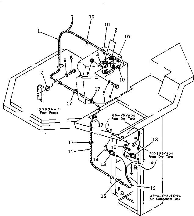 Схема запчастей Komatsu WA500-1 - ВОЗД. GAUGE ТРУБЫ (СПЕЦ-Я TBG)(№-) ВЕДУЩ. ВАЛ¤ ДИФФЕРЕНЦ. И КОЛЕСА