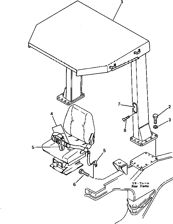 Схема запчастей Komatsu WA500-1 - КОЛЕСА СТОПОР (СПЕЦ-Я TBG)(№-9999) РАМА И ЧАСТИ КОРПУСА