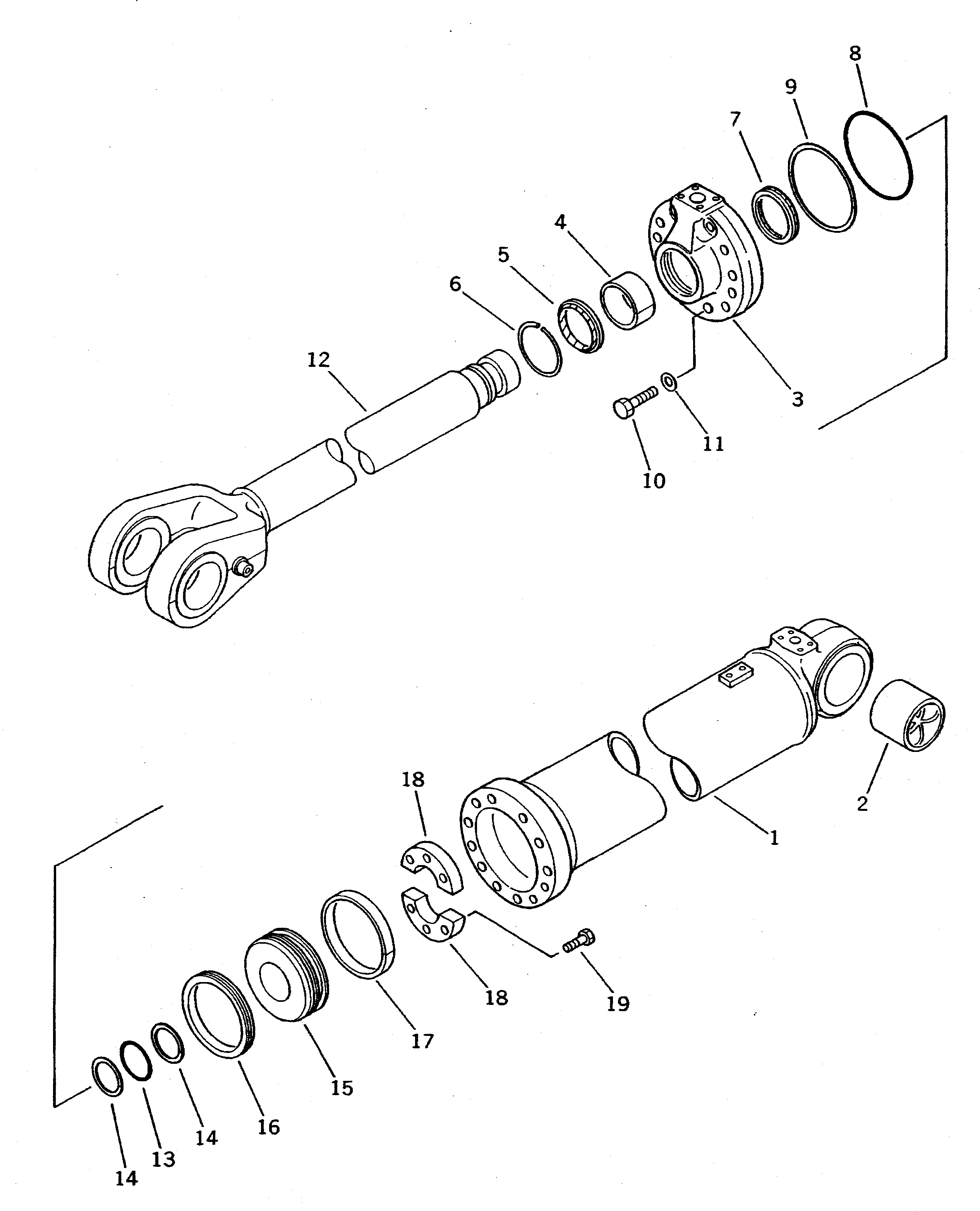 Схема запчастей Komatsu WA500-1 - ГИДРОЦИЛИНДР ПОДЪЕМА(№-) УПРАВЛ-Е РАБОЧИМ ОБОРУДОВАНИЕМ