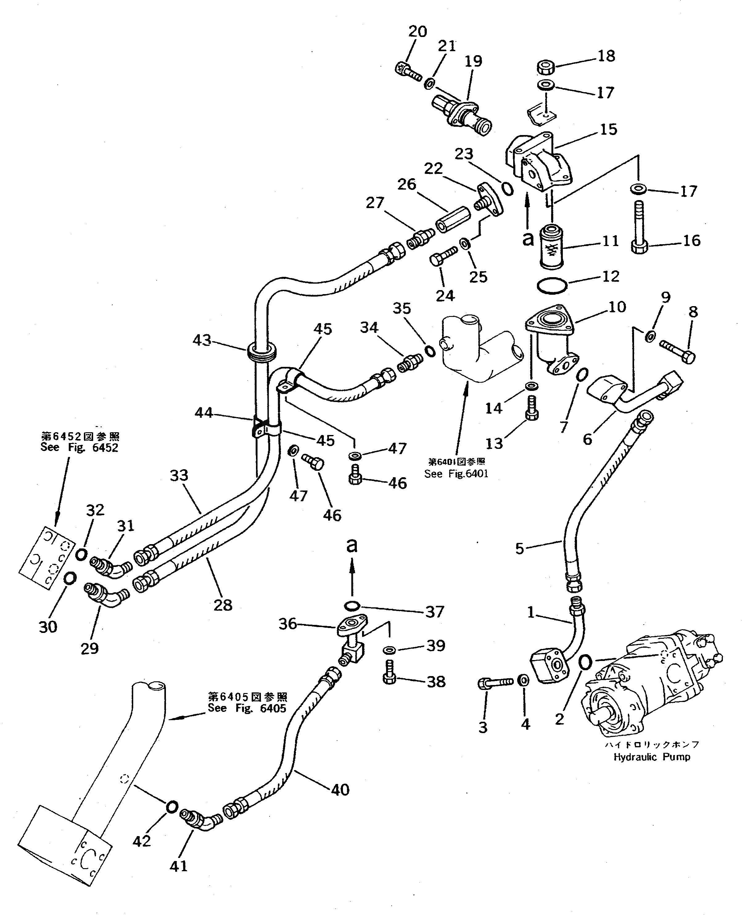 Схема запчастей Komatsu WA500-1 - ГИДРОЛИНИЯ (P.O.C. КЛАПАН ЛИНИЯ) (/)(№-9999) УПРАВЛ-Е РАБОЧИМ ОБОРУДОВАНИЕМ