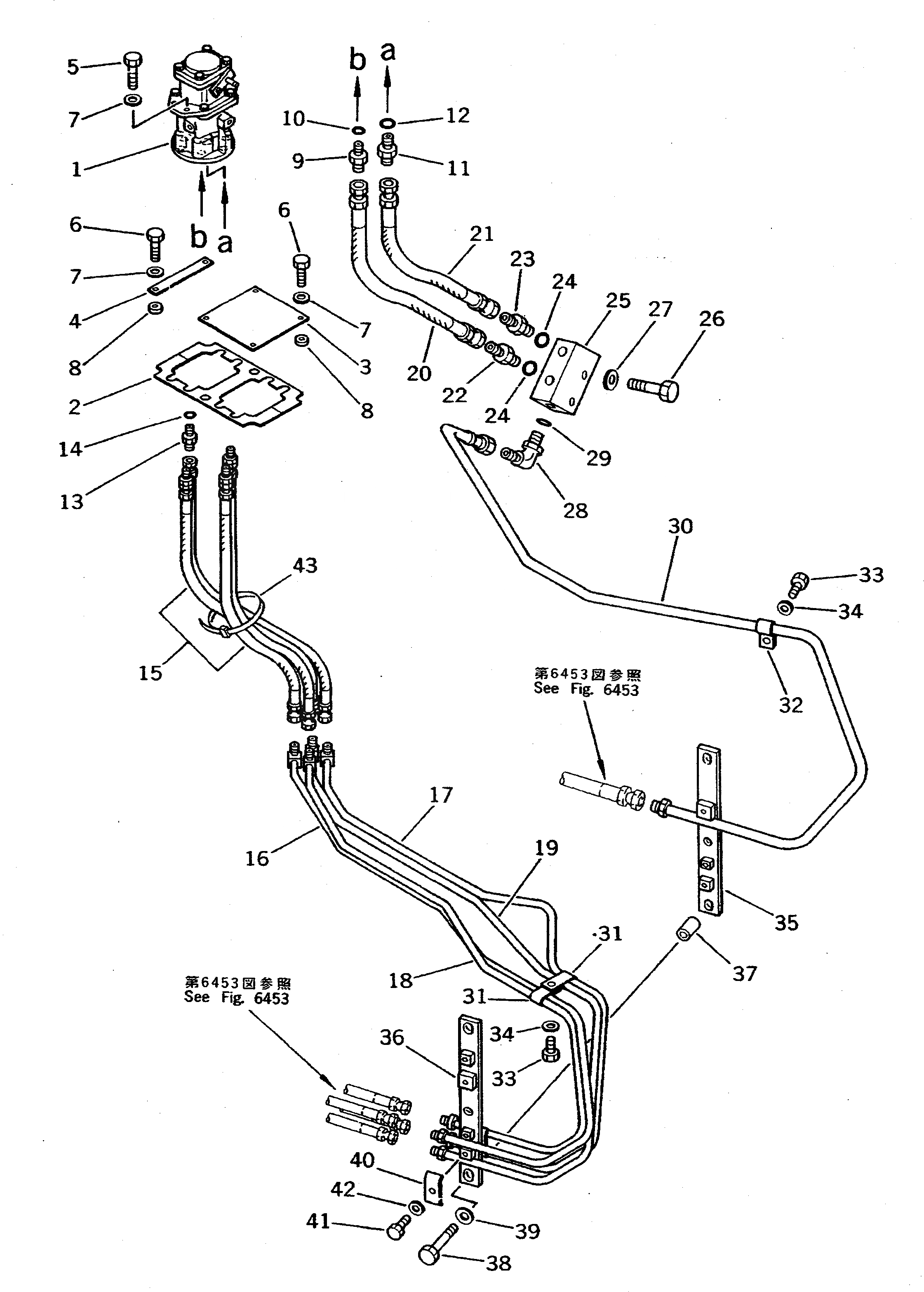 Схема запчастей Komatsu WA500-1 - ГИДРОЛИНИЯ (P.O.C. КЛАПАН ЛИНИЯ) (/)(№-9999) УПРАВЛ-Е РАБОЧИМ ОБОРУДОВАНИЕМ