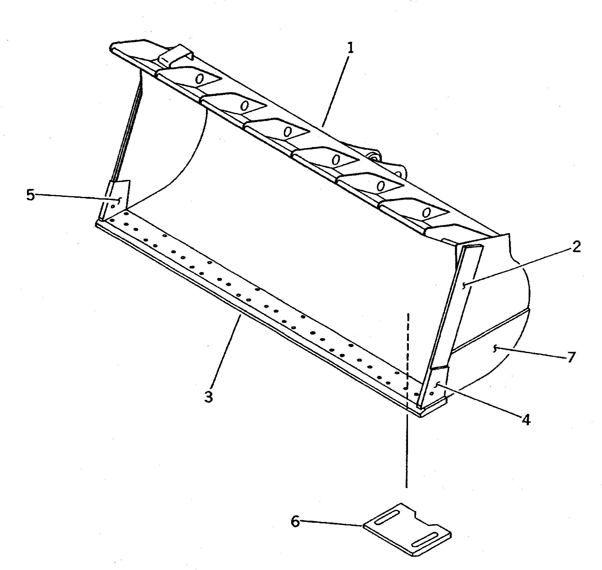 Схема запчастей Komatsu WA500-1 - КОВШ¤ .M(№-) РАБОЧЕЕ ОБОРУДОВАНИЕ