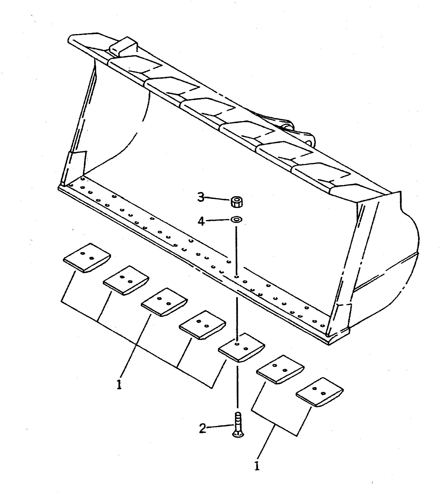Схема запчастей Komatsu WA500-1 - СЕГМЕНТН. КРОМКА(№-) РАБОЧЕЕ ОБОРУДОВАНИЕ