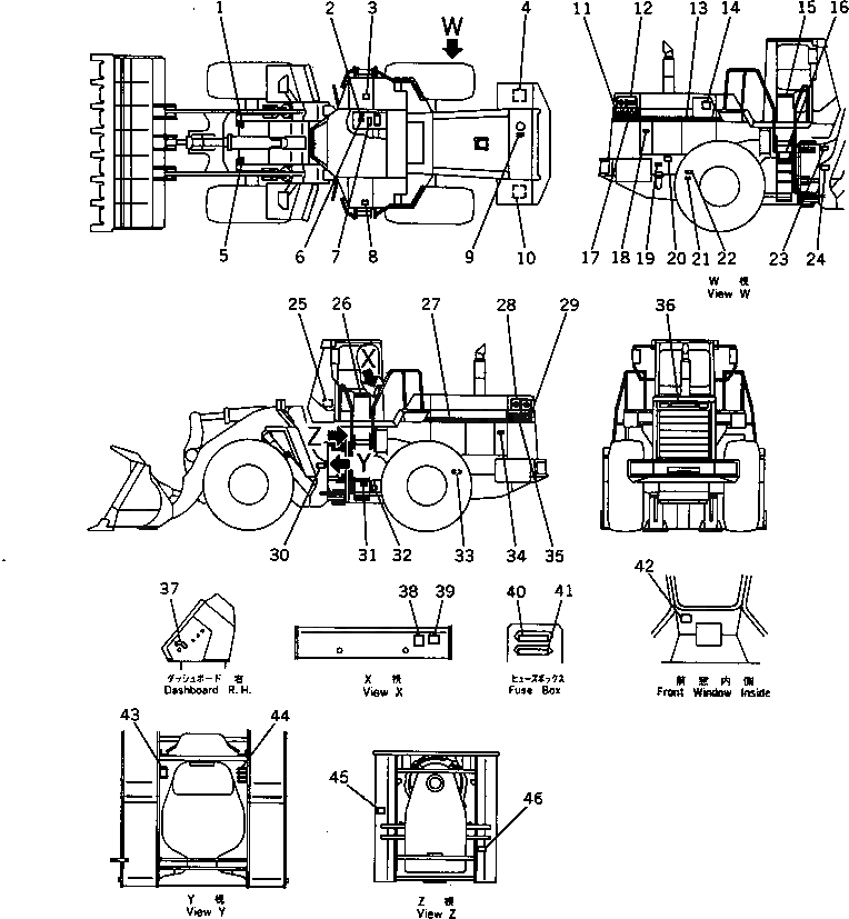 Схема запчастей Komatsu WA500-1 - МАРКИРОВКА (С КАБИНОЙ) (ИСПАНИЯ)(№-) МАРКИРОВКА¤ ИНСТРУМЕНТ И РЕМКОМПЛЕКТЫ