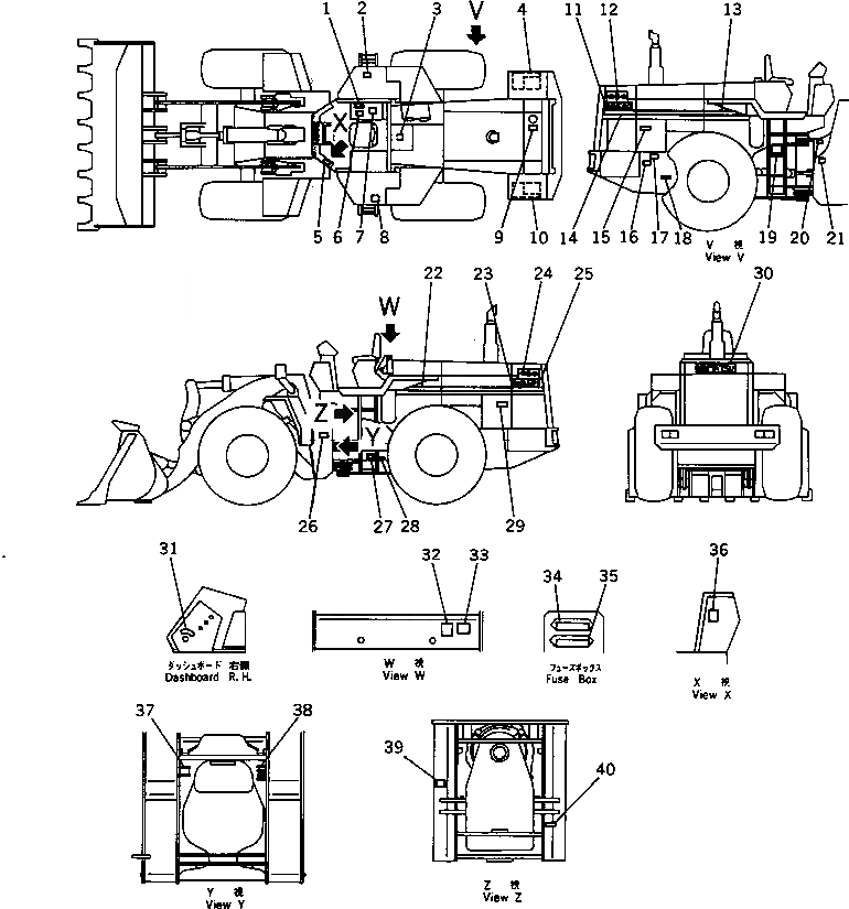 Схема запчастей Komatsu WA500-1 - МАРКИРОВКА (БЕЗ КАБИНЫ) (АНГЛ.)(№-) МАРКИРОВКА¤ ИНСТРУМЕНТ И РЕМКОМПЛЕКТЫ