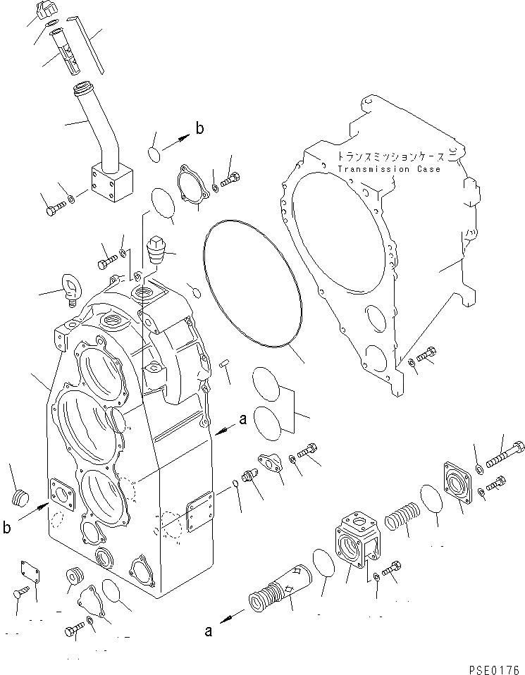 Схема запчастей Komatsu WA500-1 - КОРПУС ПЕРЕДАЧИ(№-9999) ТРАНСМИССИЯ