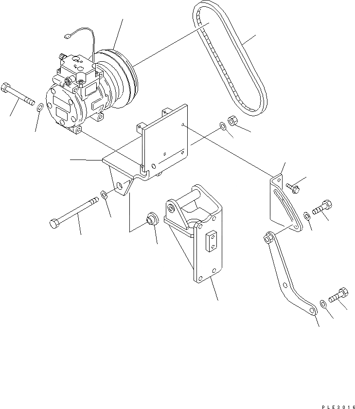 Схема запчастей Komatsu WA500-1 - КОНДИЦ. ВОЗДУХА (/) (DENSO) (RA)(№9-) РАМА И ЧАСТИ КОРПУСА