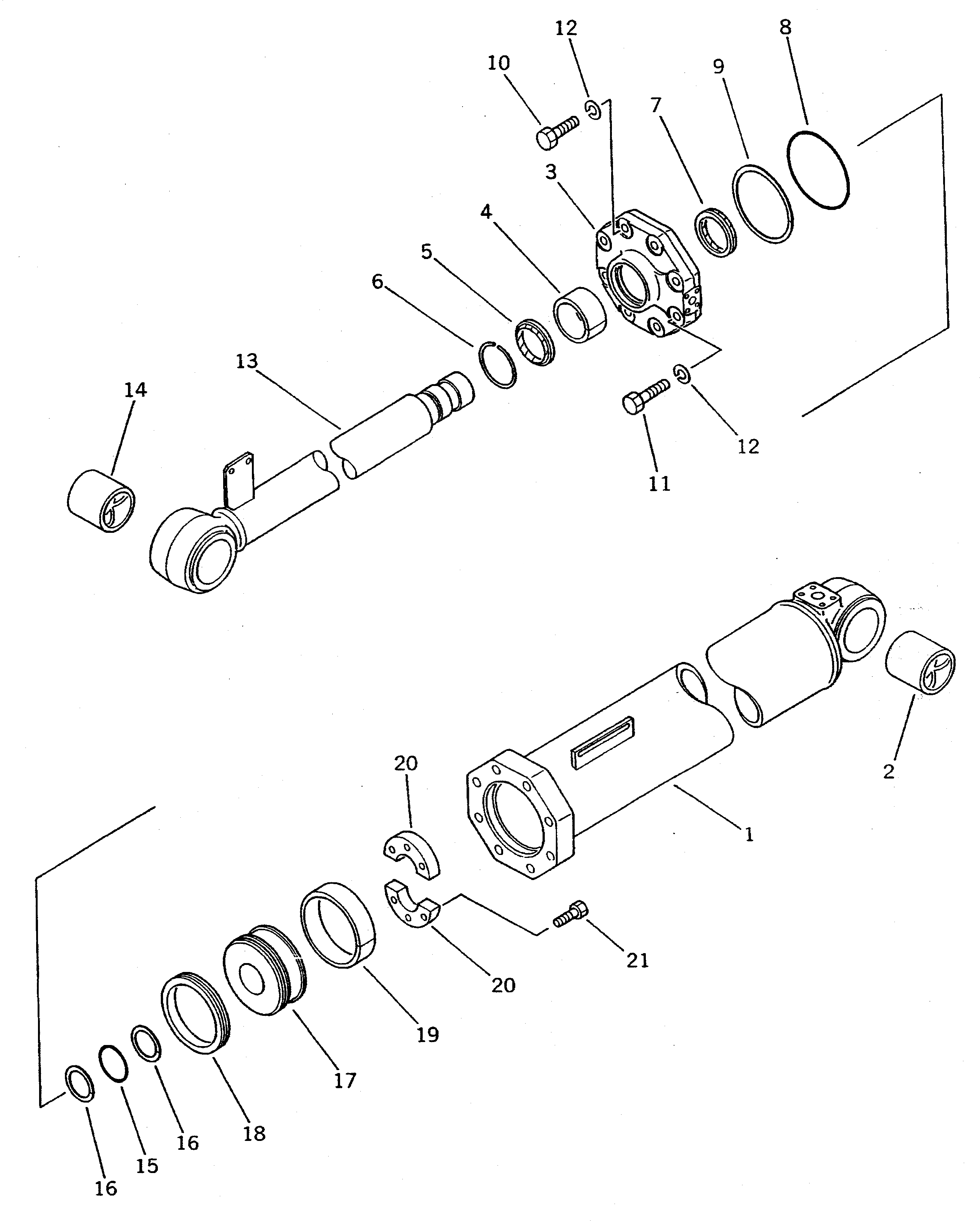 Схема запчастей Komatsu WA500-1 - ГИДРОЦИЛИНДР КОВША(№-9999) УПРАВЛ-Е РАБОЧИМ ОБОРУДОВАНИЕМ