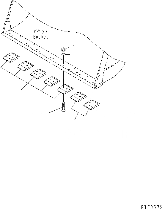 Схема запчастей Komatsu WA500-1 - СЕГМЕНТН. КРОМКА(№-) РАБОЧЕЕ ОБОРУДОВАНИЕ