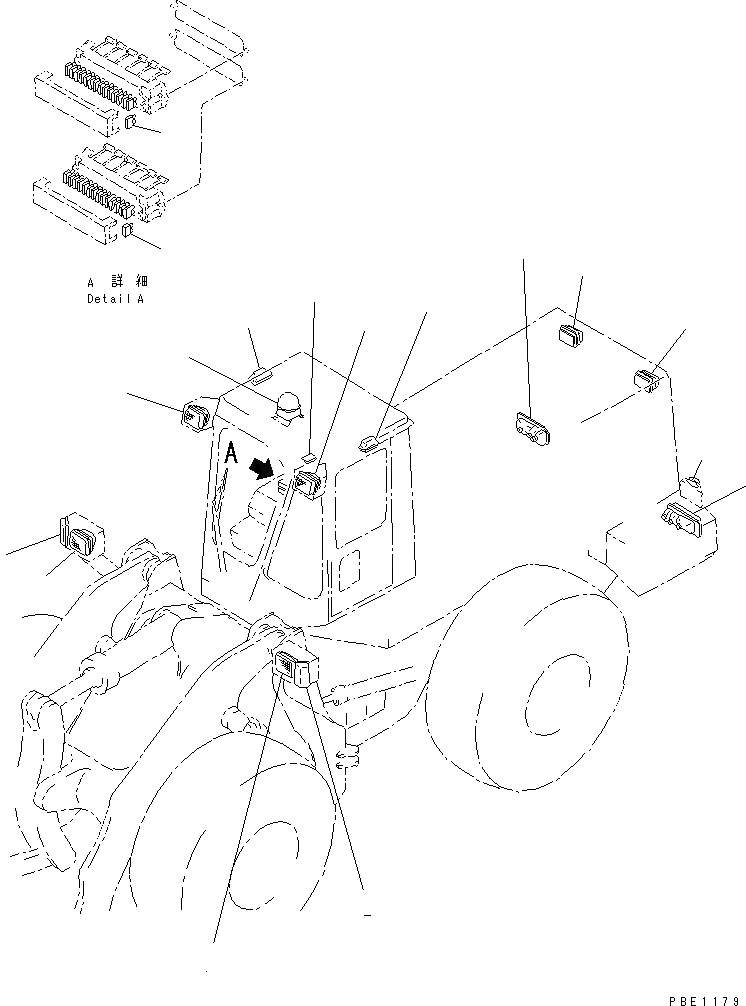 Схема запчастей Komatsu WA500-1 - ОСВЕЩЕНИЕ И ПРЕДОХРАНИТЕЛЬ КАТАЛОГИ ЗЧ
