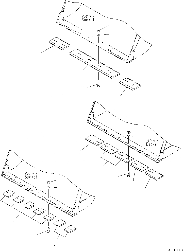 Схема запчастей Komatsu WA500-1 - РЕЖУЩ. КРОМКА И СЕГМЕНТН. КРОМКА КАТАЛОГИ ЗЧ