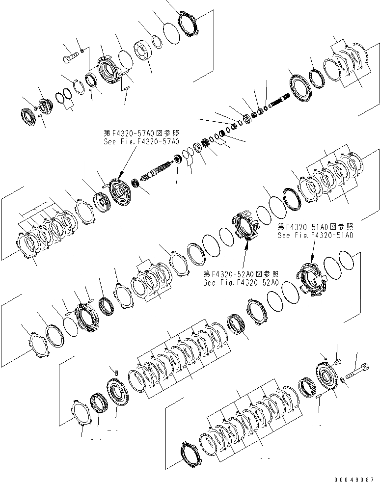 Схема запчастей Komatsu WA500-6 - ТРАНСМИССИЯ (2 И 1 КОЖУХ)(№-) ГИДРОТРАНСФОРМАТОР И ТРАНСМИССИЯ
