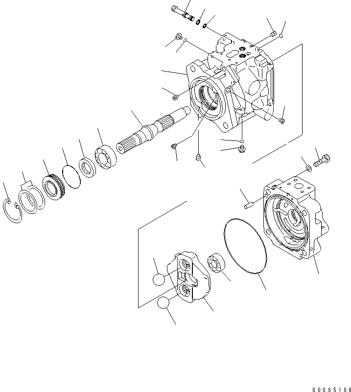 Схема запчастей Komatsu WA500-6 - ГИДР. НАСОС. (РУЛЕВ. УПРАВЛЕНИЕ) (/)(№8-) ОСНОВН. КОМПОНЕНТЫ И РЕМКОМПЛЕКТЫ