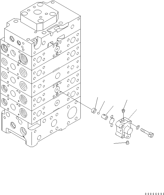 Схема запчастей Komatsu WA500-6 - ОСНОВН. КЛАПАН (3-Х СЕКЦИОНН.) (ДЛЯ E.C.S.S.) (9/)(№-) ОСНОВН. КОМПОНЕНТЫ И РЕМКОМПЛЕКТЫ