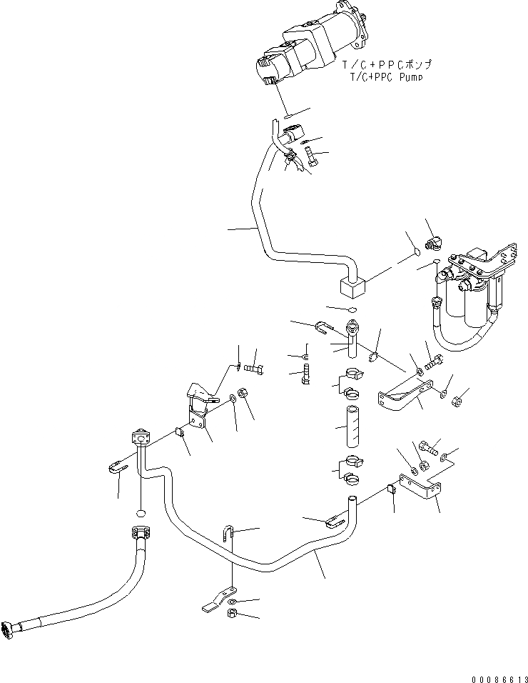 Схема запчастей Komatsu WA500-6 - УПРАВЛ-Е ТОРМОЗОМ (ДЛЯ ТОРМОЗ. СИСТЕМА ОХЛАЖДЕНИЯ) (ПЕРЕДНИЙ МОСТ ЛИНИЯ) (/)(№-) КАБИНА ОПЕРАТОРА И СИСТЕМА УПРАВЛЕНИЯ