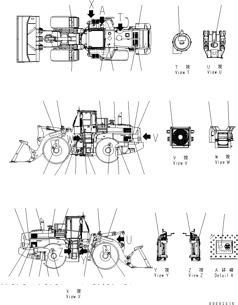 Схема запчастей Komatsu WA500-6 - МАРКИРОВКА (ИСПАНИЯ)(№-) МАРКИРОВКА